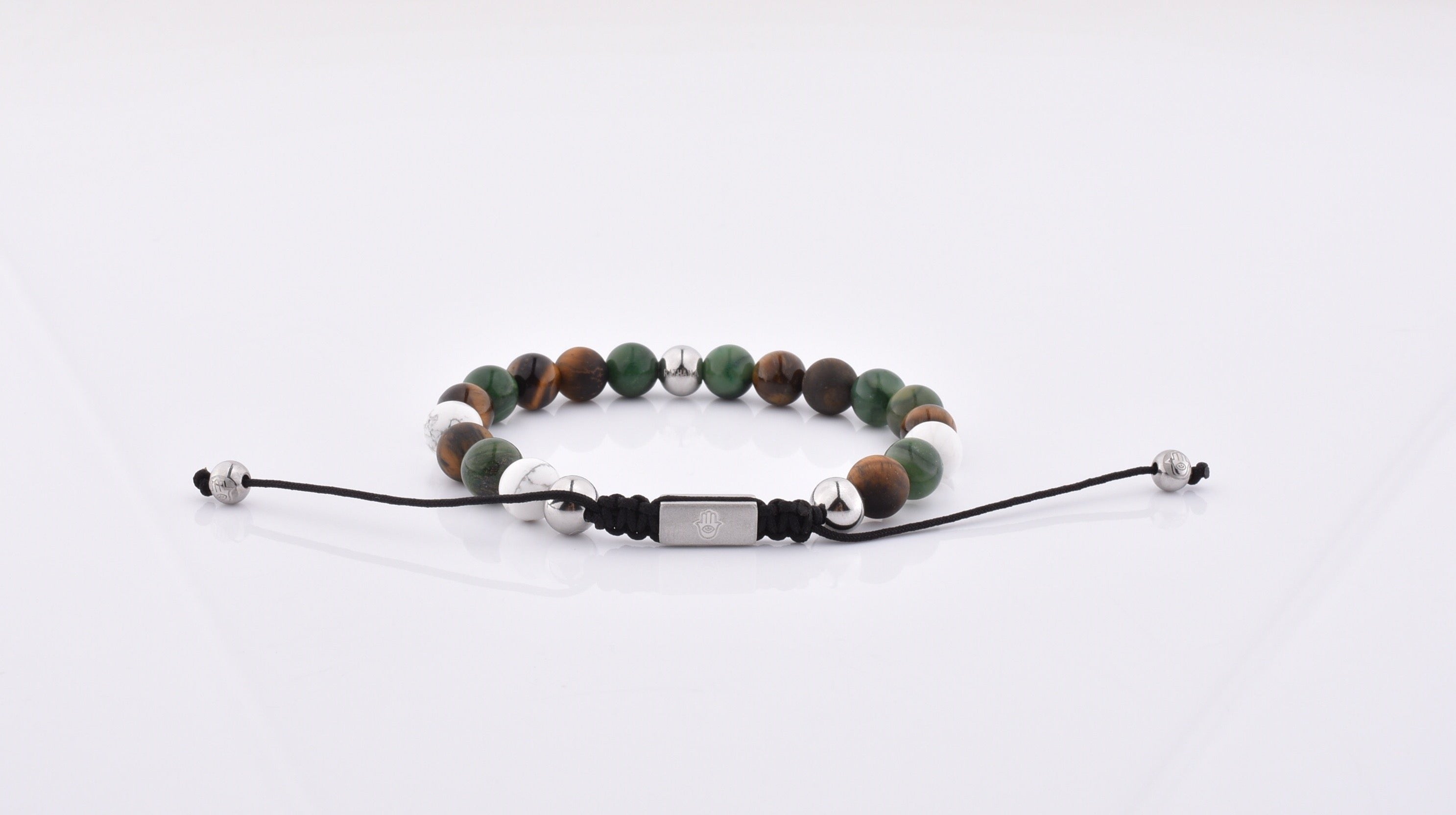 Unisex Armband Tiger Auge / Jade / Howlith