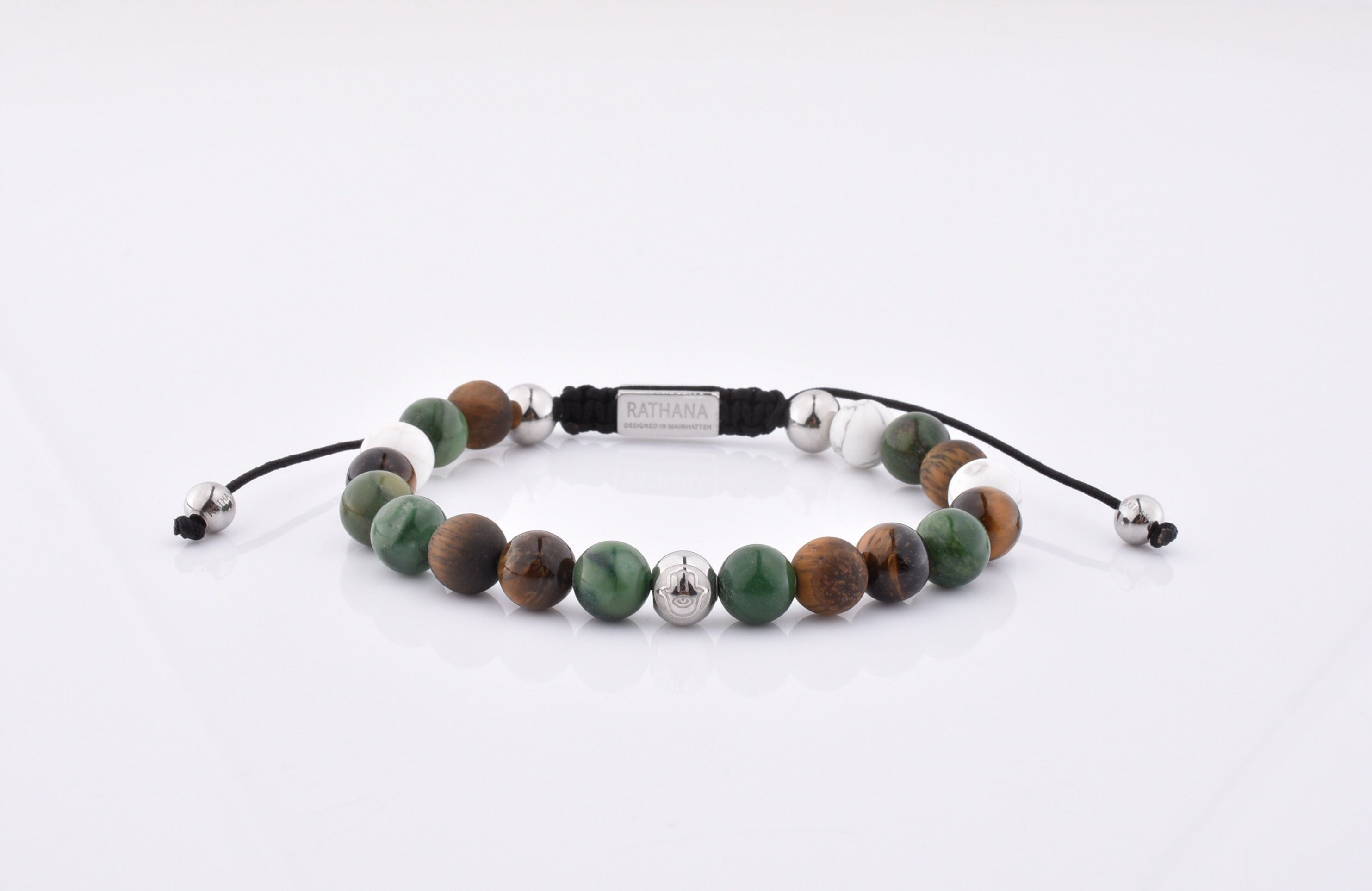 Unisex Armband Tiger Auge / Jade / Howlith